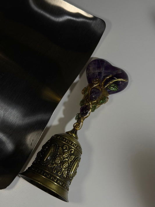 MYSTIC CRYSTAL BELL — AMETHYST(heart)