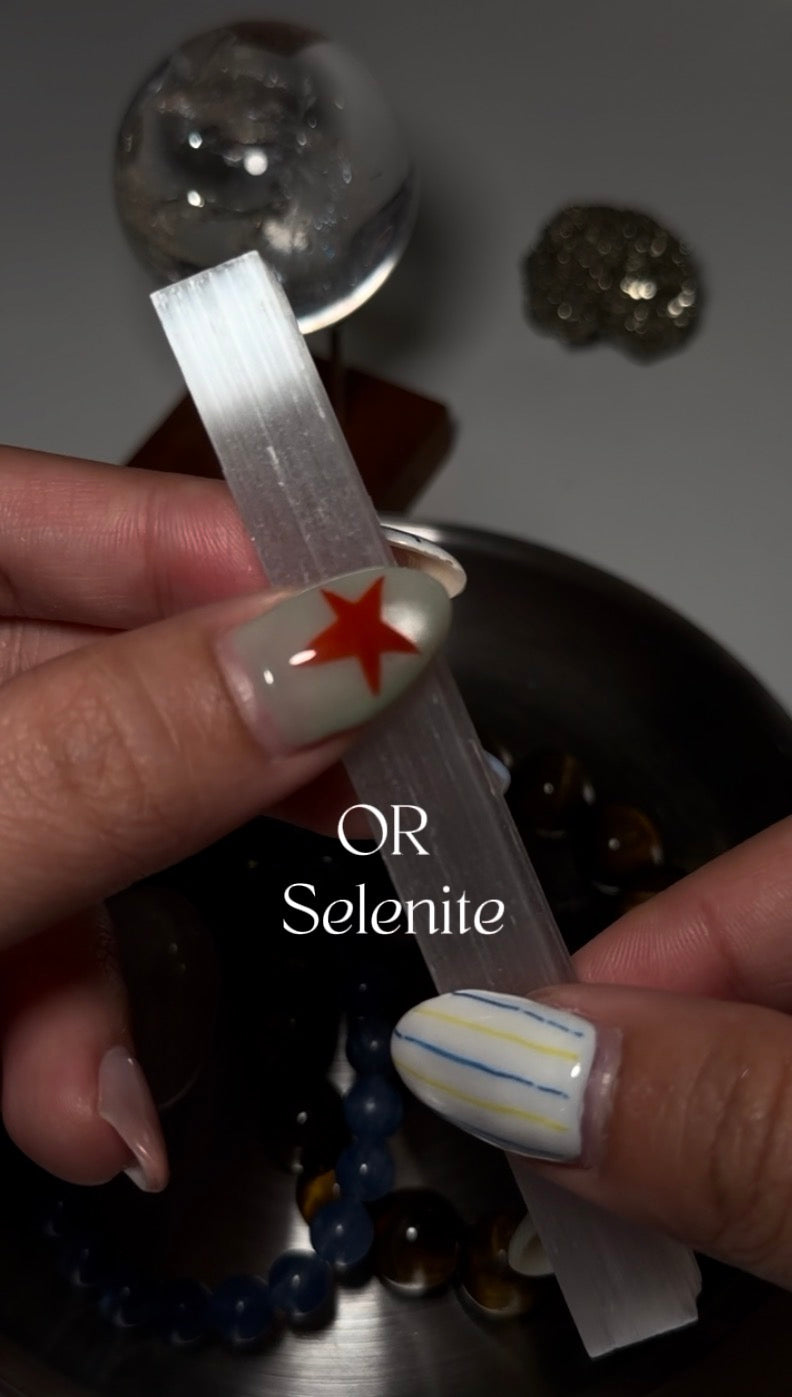 Selenite ธรรมชาติ (ยาว)