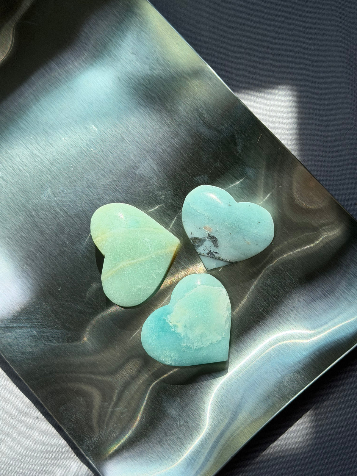 🩵 Natural Amazonite Heart — 444.- / ชิ้น 🩵
